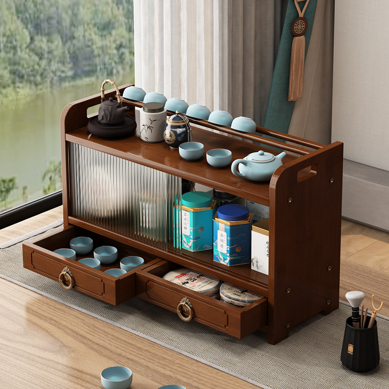 Room Divider Bamboo - Desktop Tee-Set Display Rack Kleine Tasse