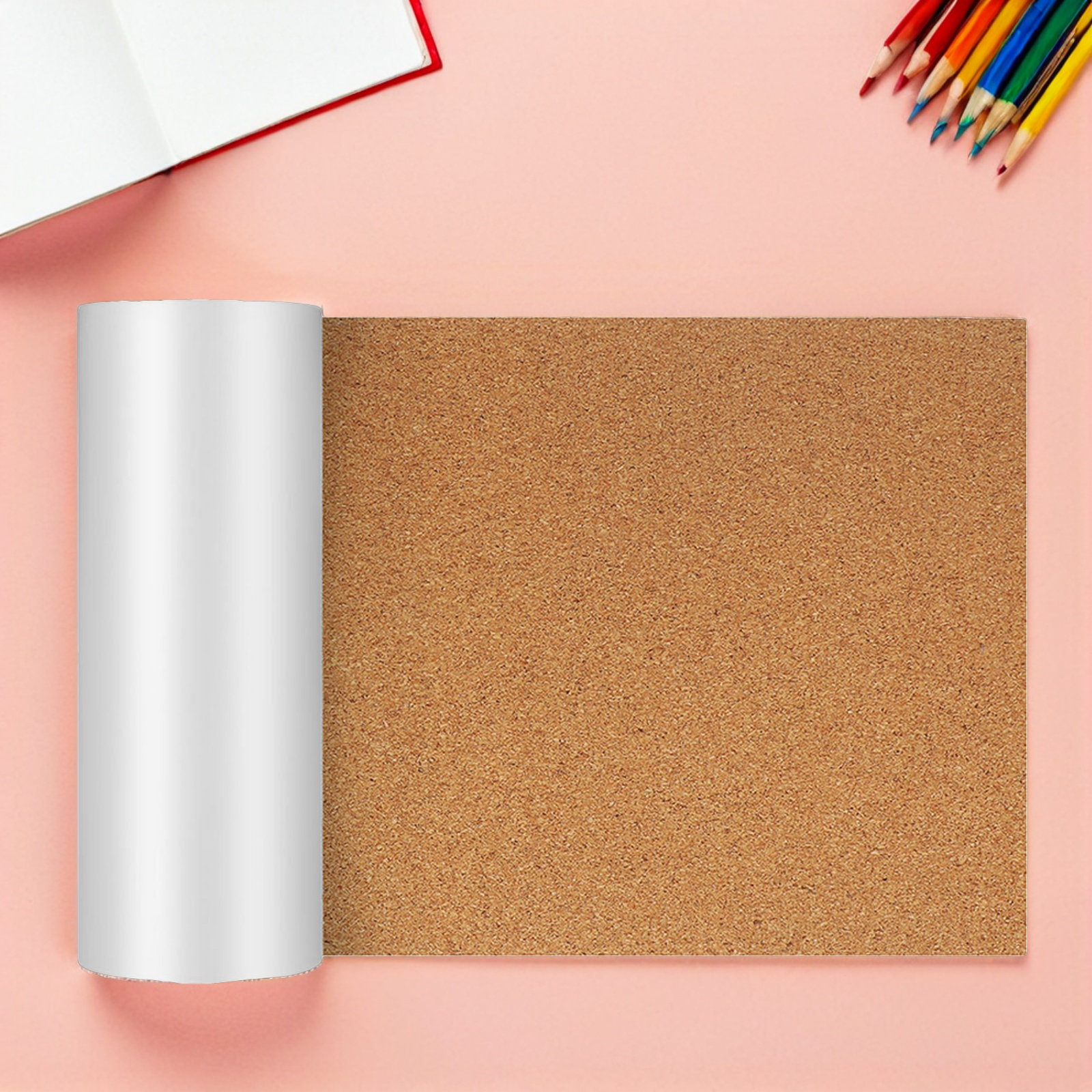 Bulletin Board Cork - Selbstklebende Korkfolienrolle, Korkbrett, Pinnwand für Wand,