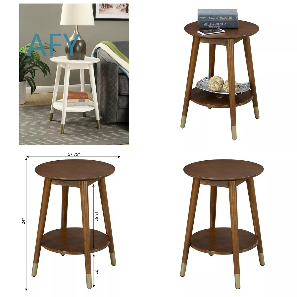 Office Furniture Ikea - Holz-Beistelltisch mit Stauraum im Untergebiet für