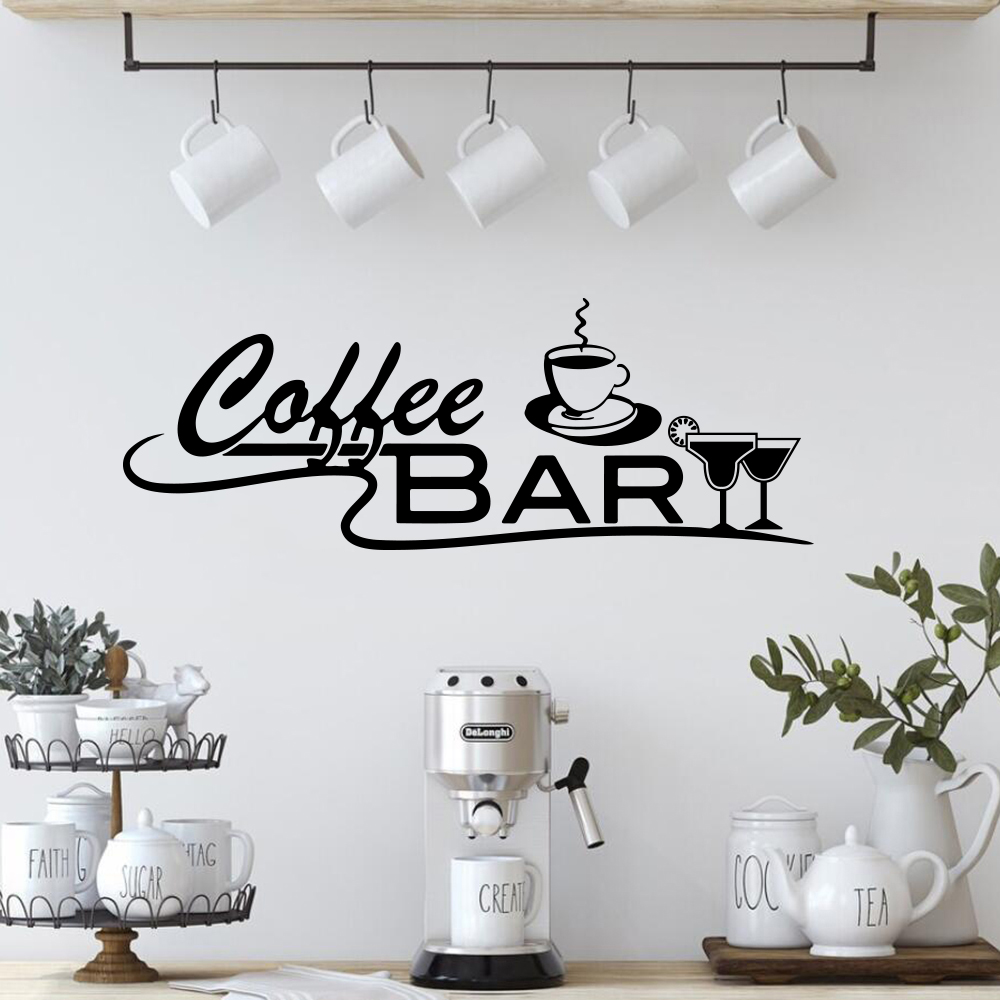 Office Furniture Usa - Kaffee Bar Schaufenster Wandaufkleber Aufkleber Küche