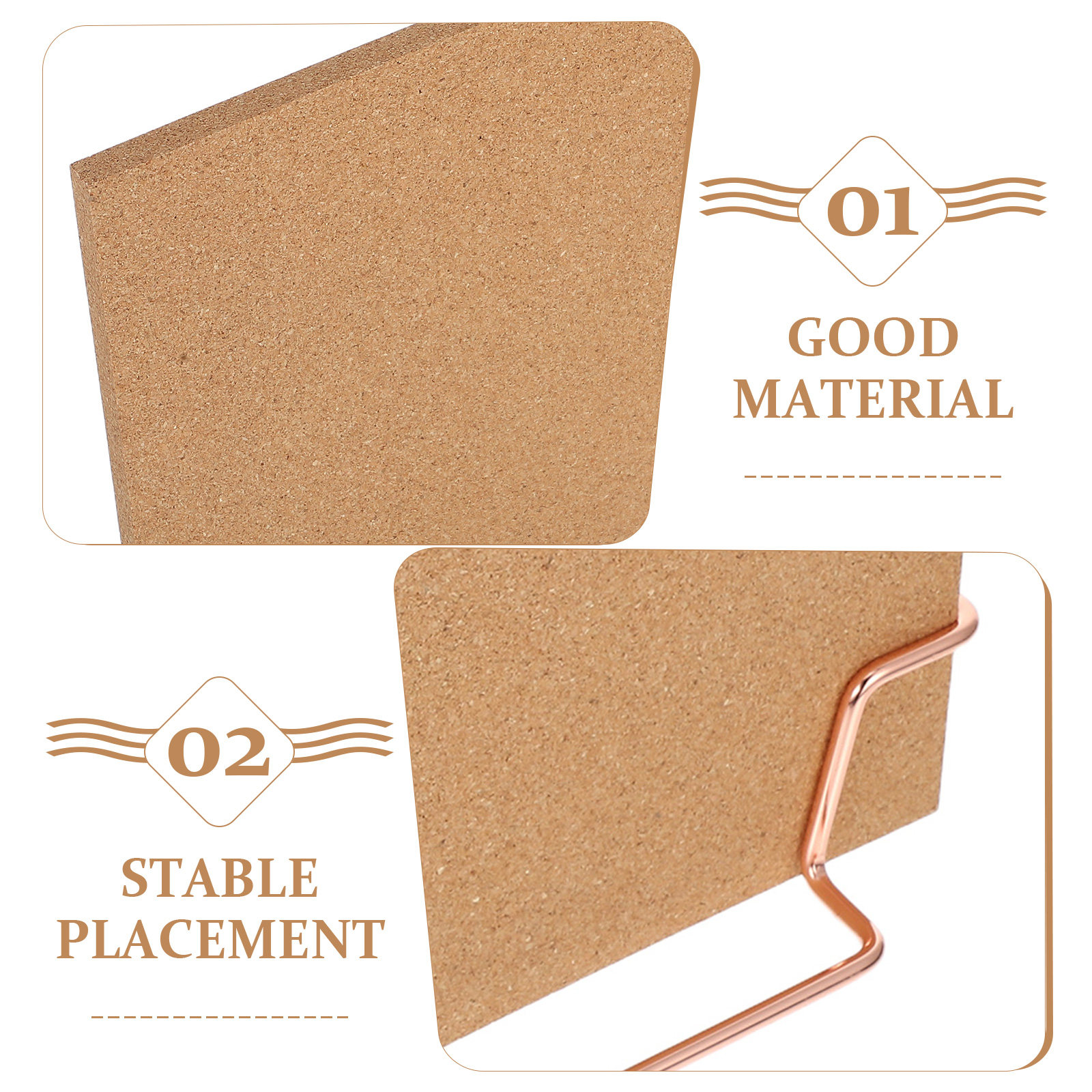 1 Set Natürliche Kork-Schreibt – Bulletin Board Cork Bewertung und Preis