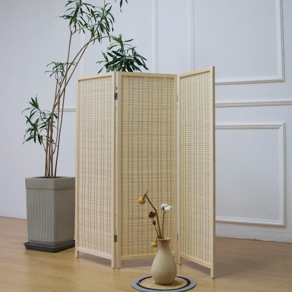 3-teiliger kurzer Raumteiler,  – Room Divider Bamboo Bewertung und Preis