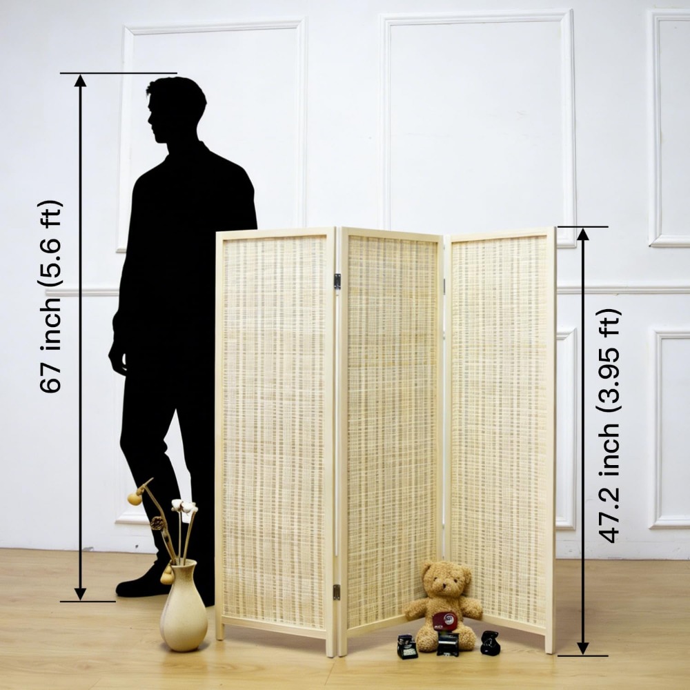 3-teiliger kurzer Raumteiler,  – Room Divider Bamboo Bewertung und Preis