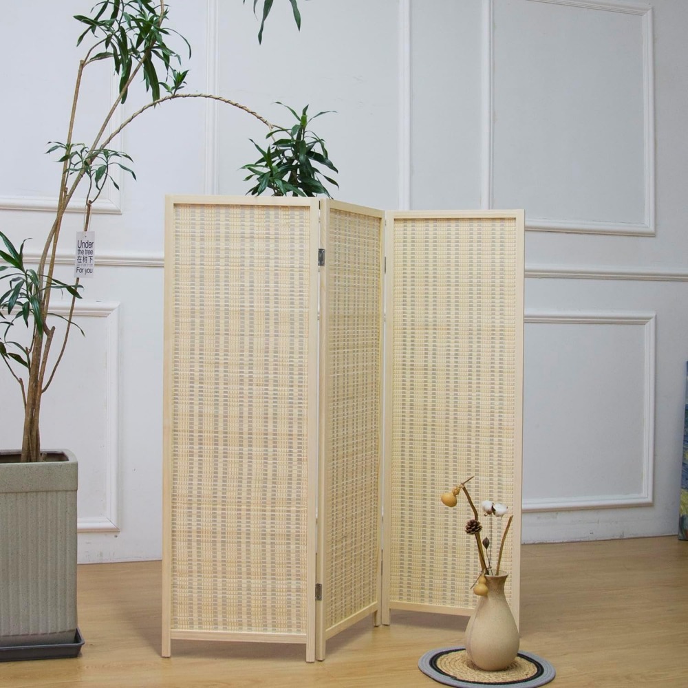 3-teiliger kurzer Raumteiler,  – Room Divider Bamboo Bewertung und Preis