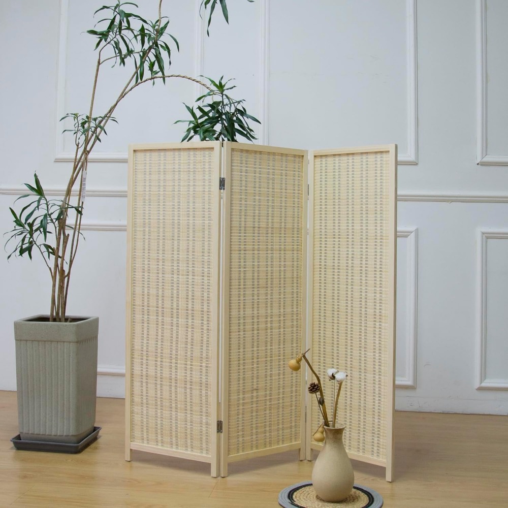 3-teiliger kurzer Raumteiler,  – Room Divider Bamboo Bewertung und Preis