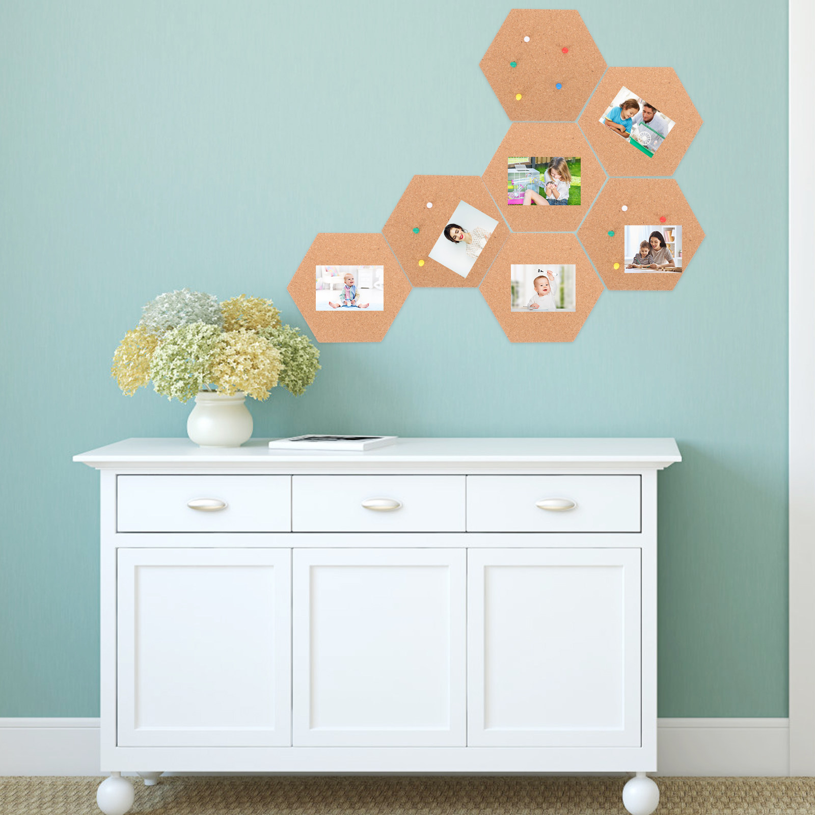 1 Set Sechseckige Korktafel Ra – Bulletin Board Cork Bewertung und Preis