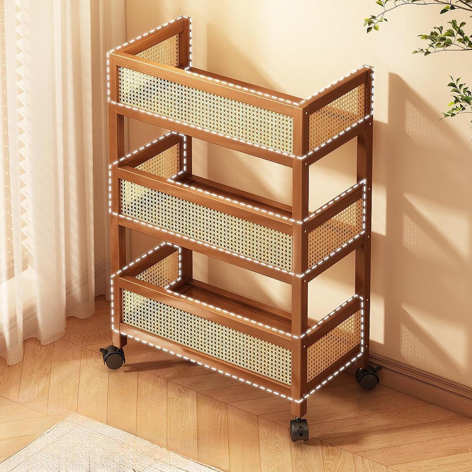 3-stöckiger Rollwagen mit Räde – Room Divider Bamboo Bewertung und Preis