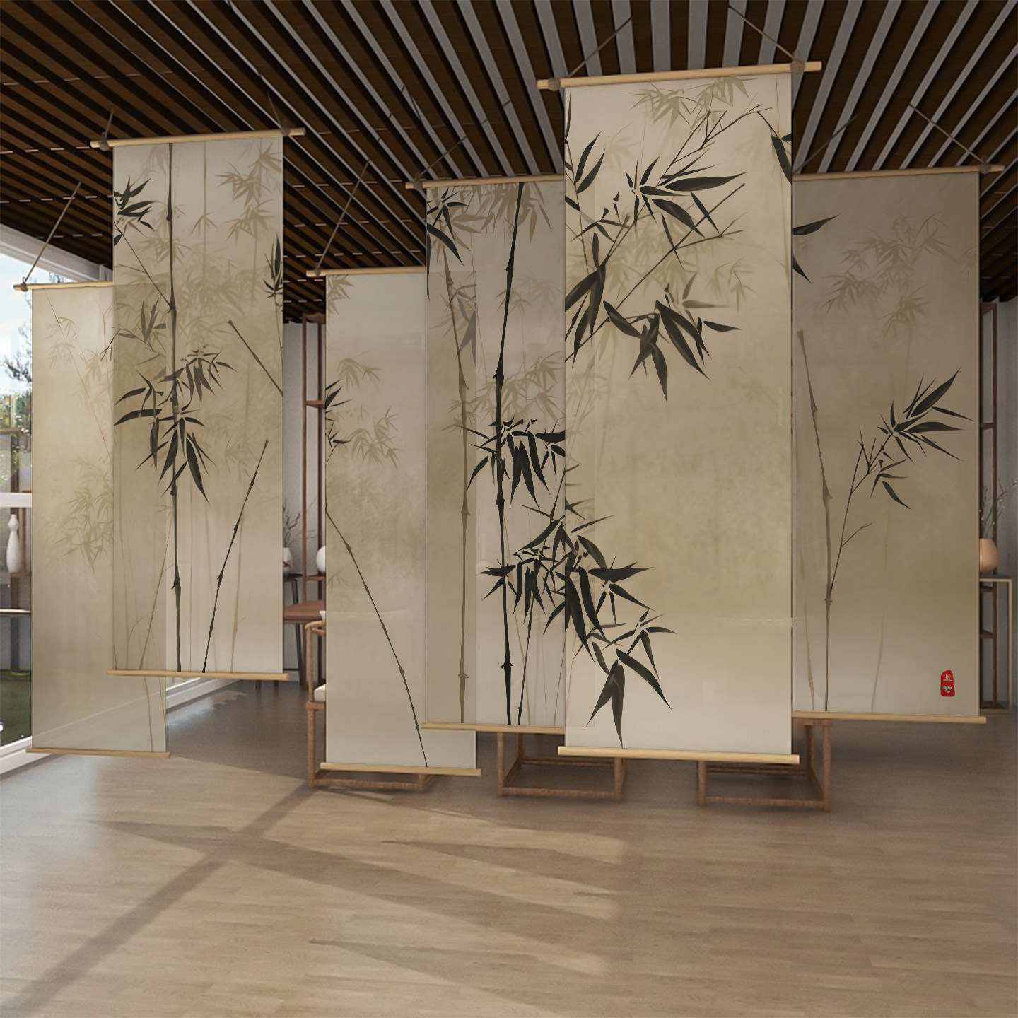 Hängender Raumteiler aus Bambu – Room Divider Bamboo Bewertung und Preis